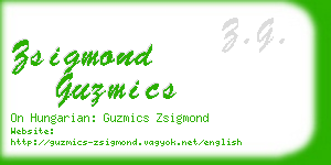 zsigmond guzmics business card